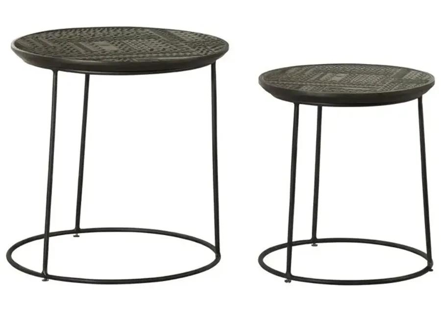 2PC NESTING TABLES MATTE BLACK