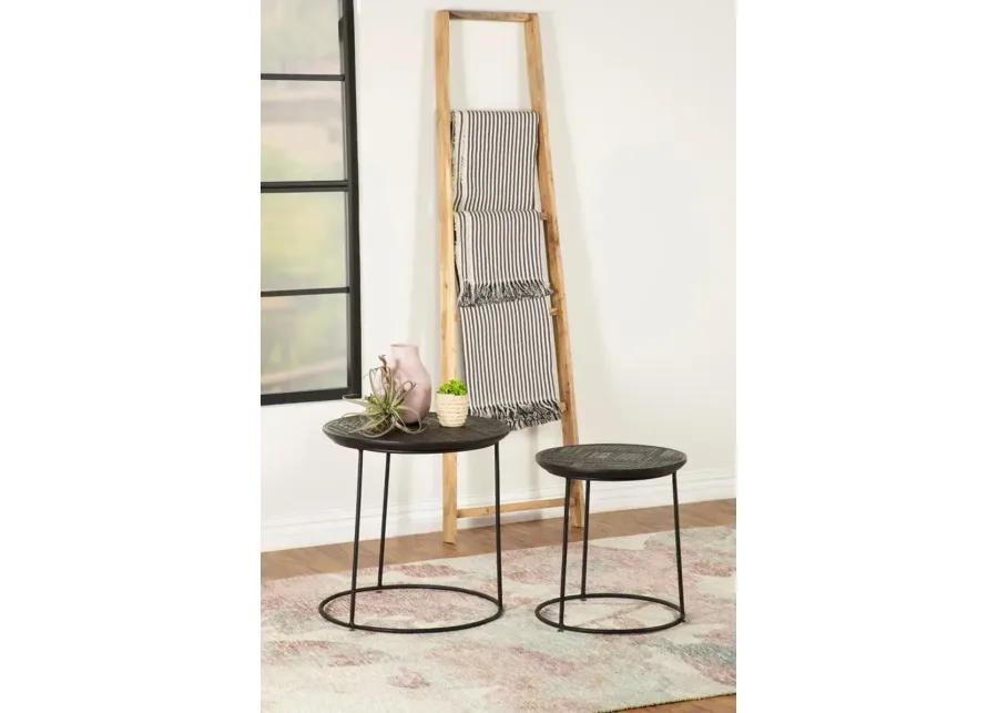 2PC NESTING TABLES MATTE BLACK