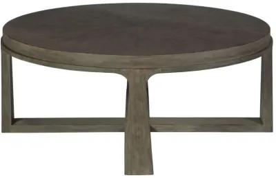 Artistica Home by Lexington Cohesion Program Rousseau 42.5 Inch Round Wood Cocktail Table Light Brown