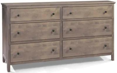 Archbold 6-Drawer Dresser with Antique Pewter Hardware & Flagstone Finish