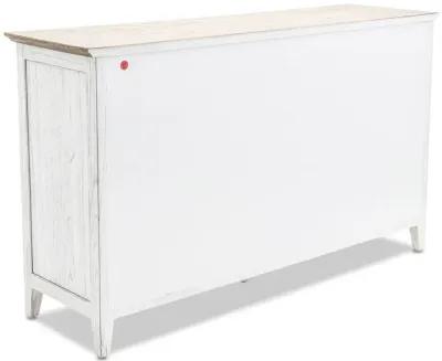 Seawinds Captiva Island 6-Drawer Dresser Beach Sand/Weathered White Finish