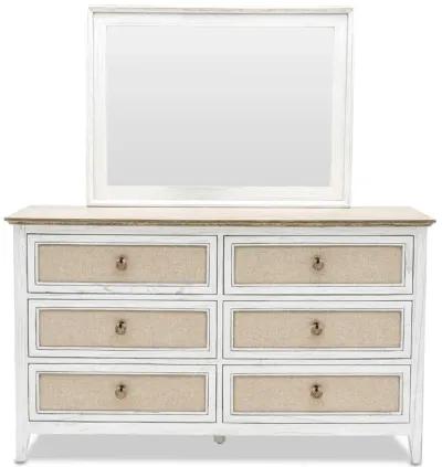 Seawinds Captiva Island 6-Drawer Dresser Beach Sand/Weathered White Finish