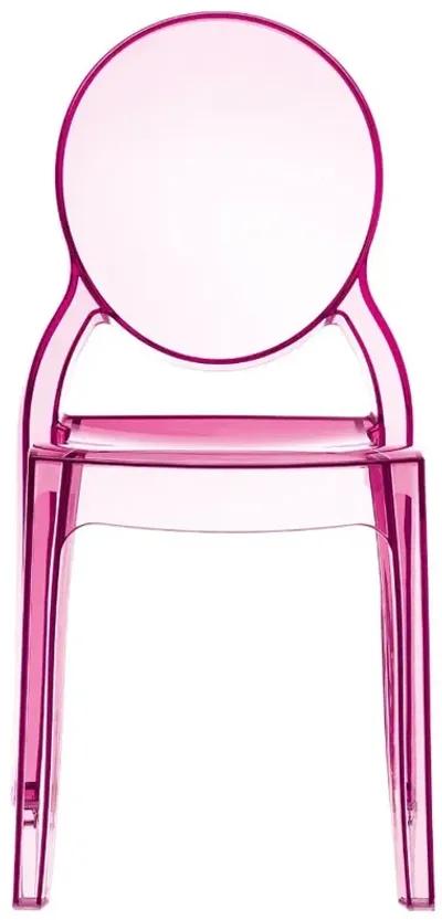 Compamia Kids/Teens Elizabeth Polycarbonate Transparent Pink Chair