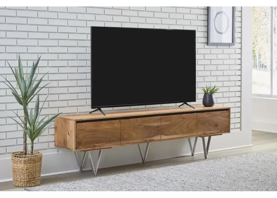 MARANELLO 80 INCH SOLID WOOD 4-DOOR TV STAND