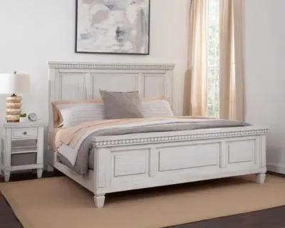 American Woodcrafters Salter Path White with Grain Queen Panel Headboard