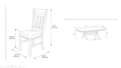 Powell Turino Weathered Grey 7-Piece Dining Set