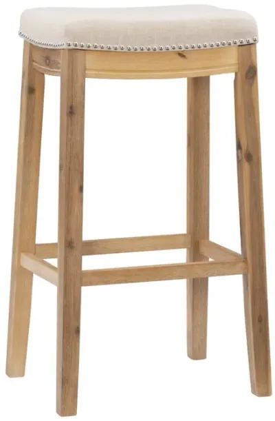 Linon Claridge Acacia Bar Stool