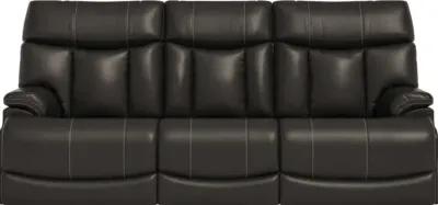 Flexsteel Clive Black Power Reclining Sofa with Power Headrests & Lumbar