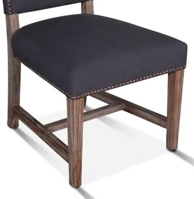 Home Trends Design Upholstered Seating High Back Formal Dining Chair in Charcoal