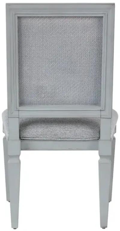 SUMMER HILL FRENCH GRAY WOVEN ACCENT SIDE CHAIR