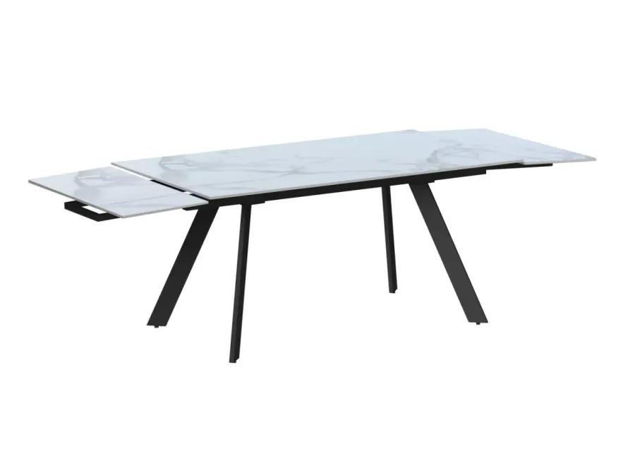 ALEXANDRA EXTENDABLE DINING TABLE WITH STEEL FOUR-LEGGED BASE