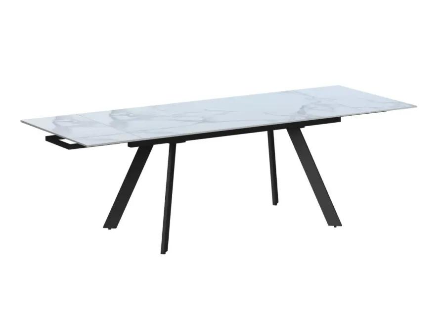 ALEXANDRA EXTENDABLE DINING TABLE WITH STEEL FOUR-LEGGED BASE