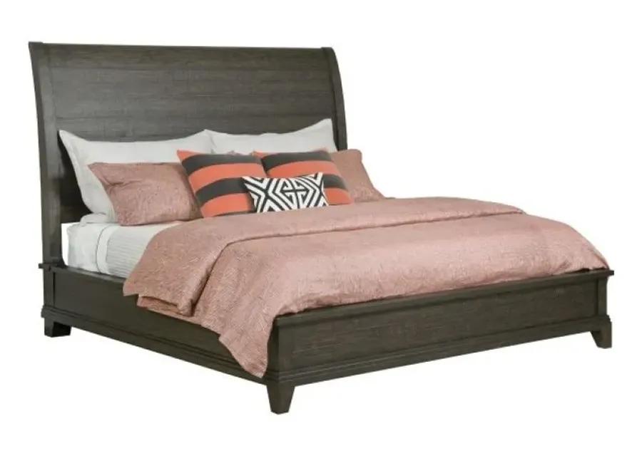 PLANK ROAD CHARCOAL EASTBURN SLEIGH KING BED