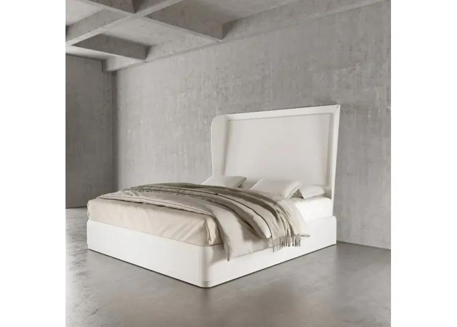 CONTINENTAL CALIFORNIA KING BED IN LINO BIANCO (WHITE)