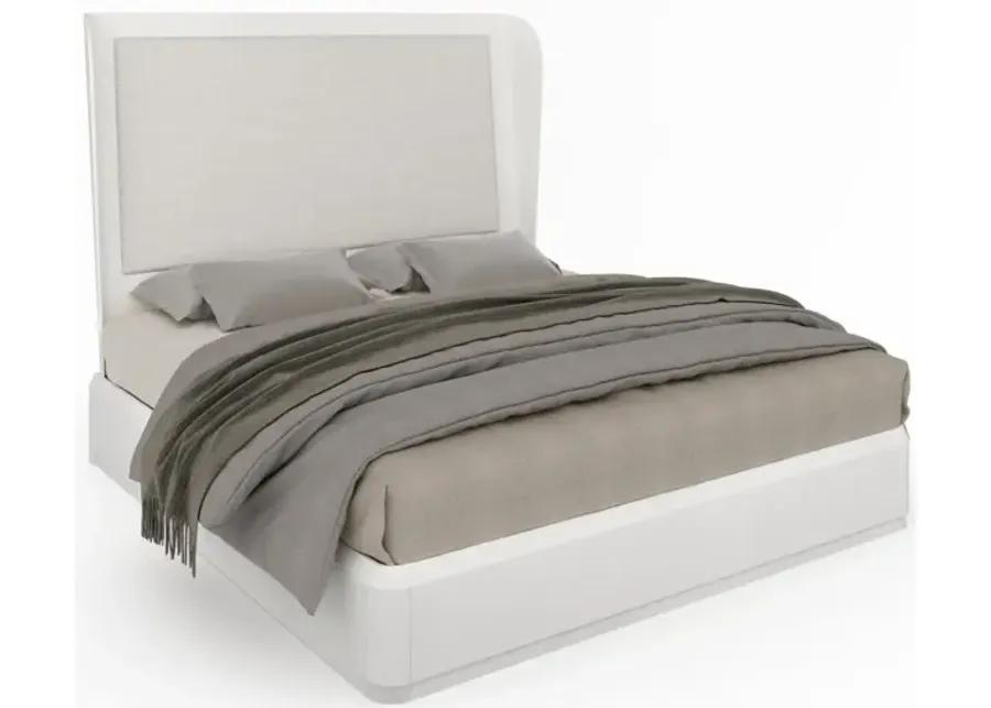 CONTINENTAL CALIFORNIA KING BED IN LINO BIANCO (WHITE)