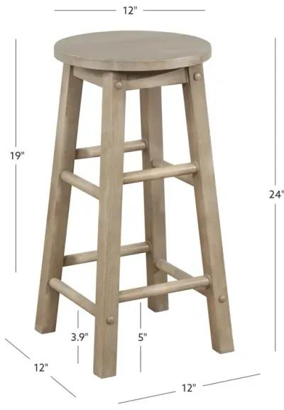 Linon 24 Inch Counter Stool Grey Wash