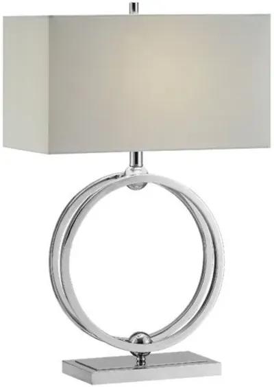 NEVEU CHROME/WHITE TABLE LAMP