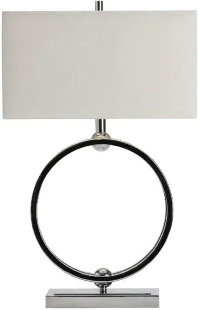 NEVEU CHROME/WHITE TABLE LAMP