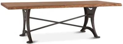 Home Trends Design Organic Forge 106-Inch Rectangle Live Edge Dining Table