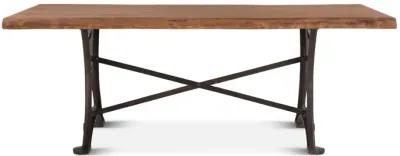 Home Trends Design Organic Forge 106-Inch Rectangle Live Edge Dining Table