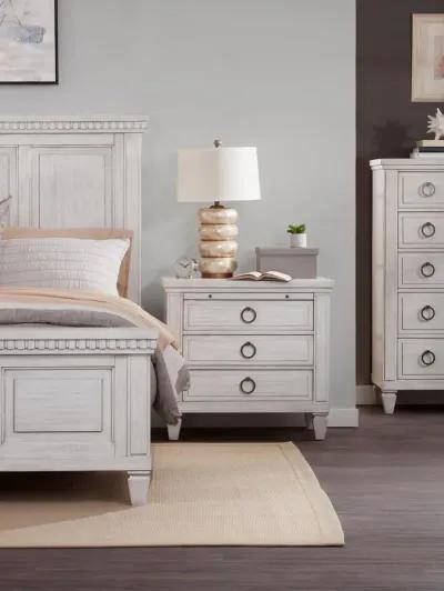 American Woodcrafters Salter Path White 3-Drawer Nightstand