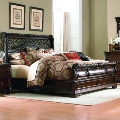 Liberty Furniture Complete Queen Bedroom Set Sleigh Bed, Dresser, Mirror, Chest & Nightstand Arbor Place