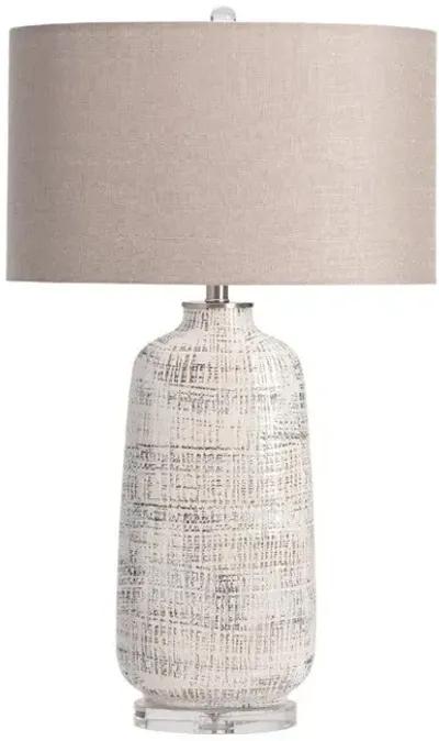 Crestview Sanderson Beige/White Table Lamp