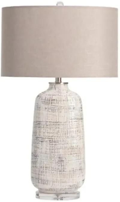 Crestview Sanderson Beige/White Table Lamp