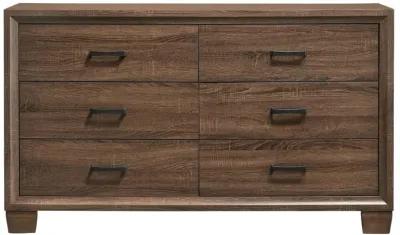 Coaster Brandon 6-Drawer Dresser Warm Brown