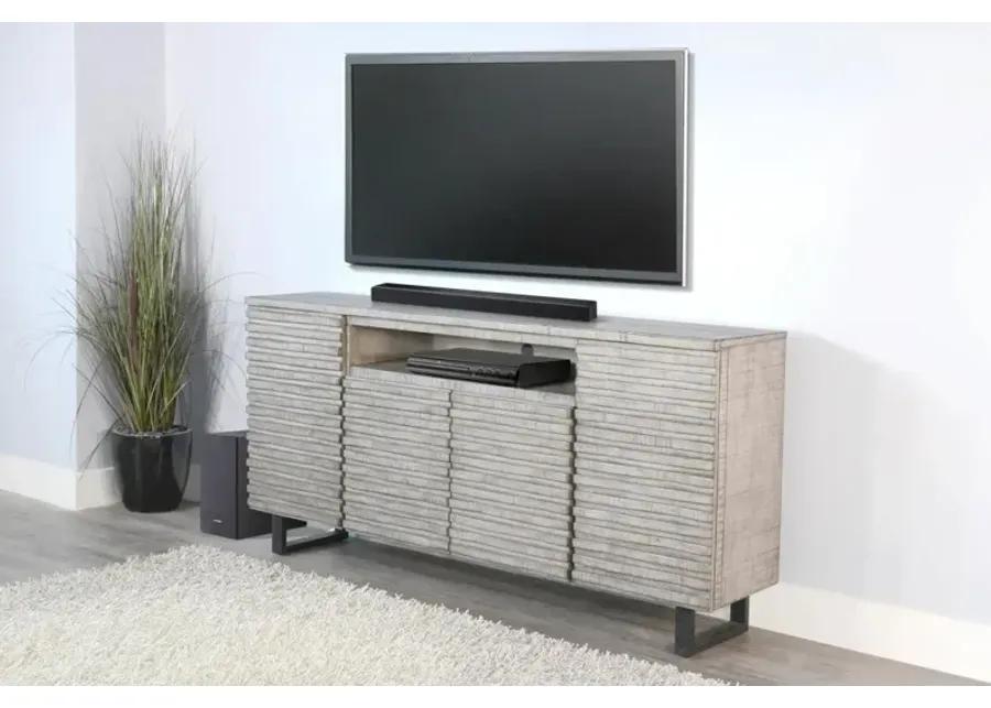 ALPINE GREY 72 INCH MEDIA TV STAND CONSOLE