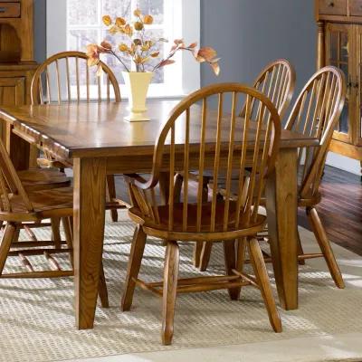 Liberty Furniture 5-Piece Medium Brown Dining Table Set Treasures