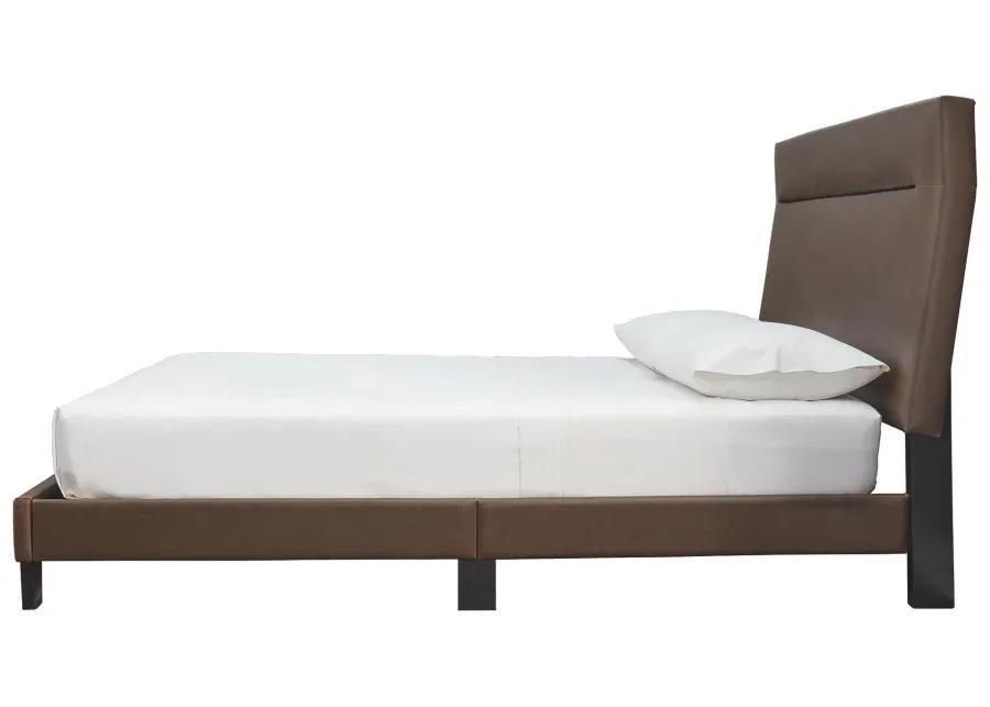 ADELLONI QUEEN UPHOLSTERED BED BROWN SIGNATURE DESIGN