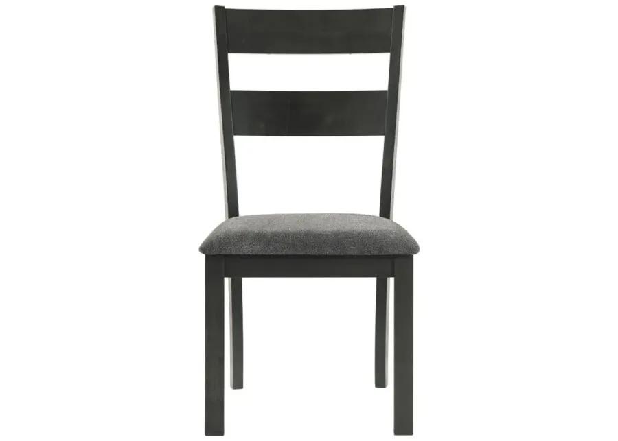 SIDE CHAIR DARK GREY/BLACK