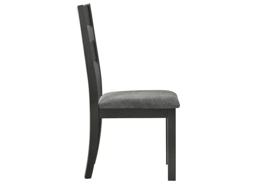 SIDE CHAIR DARK GREY/BLACK