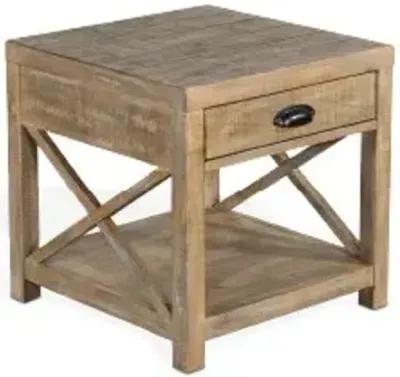 Sunny Designs Durango Weathered Brown 22 Inch End Table