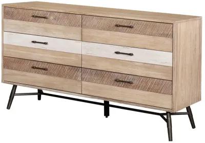 Coaster Marlow 6-Drawer Dresser Rough Sawn Multi