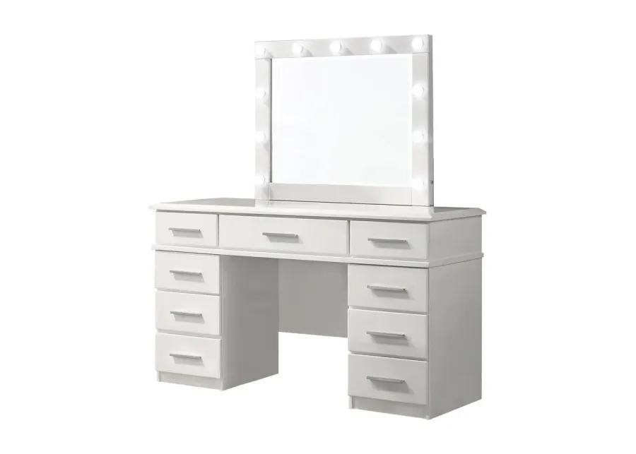 FELICITY VANITY DESK & MIRROR GLOSSY WHITE