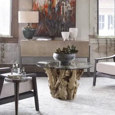 Uttermost Driftwood Clear Coffee Table