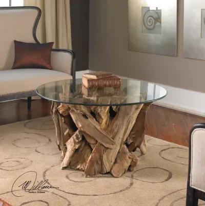 Uttermost Driftwood Clear Coffee Table