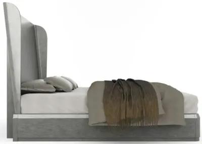 Continental King Bed In Argento Medium Grey Wood Finish