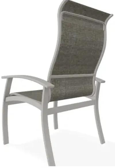 Telescope Casual Furniture Belle Isle High Back Padded Sling Outdoor Dining Chair