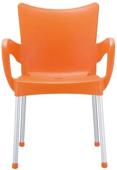 Compamia Romeo Resin Dining Arm Chair Orange