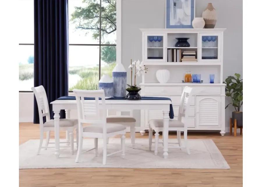 5 PC DINING SET - LEG TABLE 4 SIDE CHAIRS