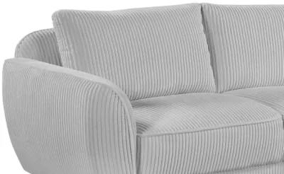 Chintaly Charleston Grey Modern 3-Piece Set with Sofa Loveseat & Accent Chair