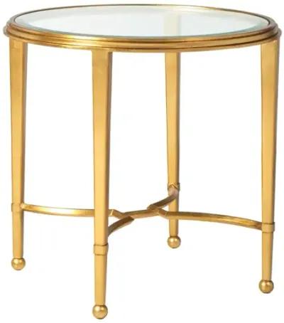 Artistica Home by Lexington Metal Designs Sangiovese 26 Inch Round Metal End Table Gold Leaf