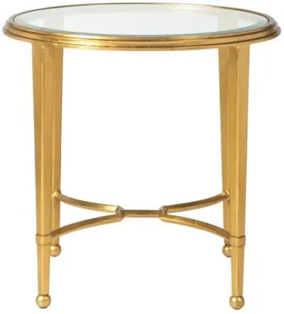 Artistica Home by Lexington Metal Designs Sangiovese 26 Inch Round Metal End Table Gold Leaf