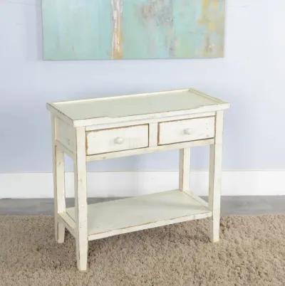 Sunny Designs Marina White Sand 26 Inch Side Table