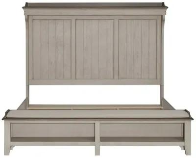 Liberty Furniture Ivy Hollow Weathered Linen King Mantle Storage Bed