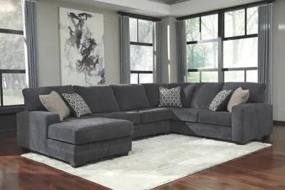 Ashley Tracling 3-Piece Sectional with Chaise Left-Arm Facing Slate