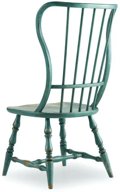 Hooker Furniture Sanctuary Sky High Azure Blue Spindle Side Chair